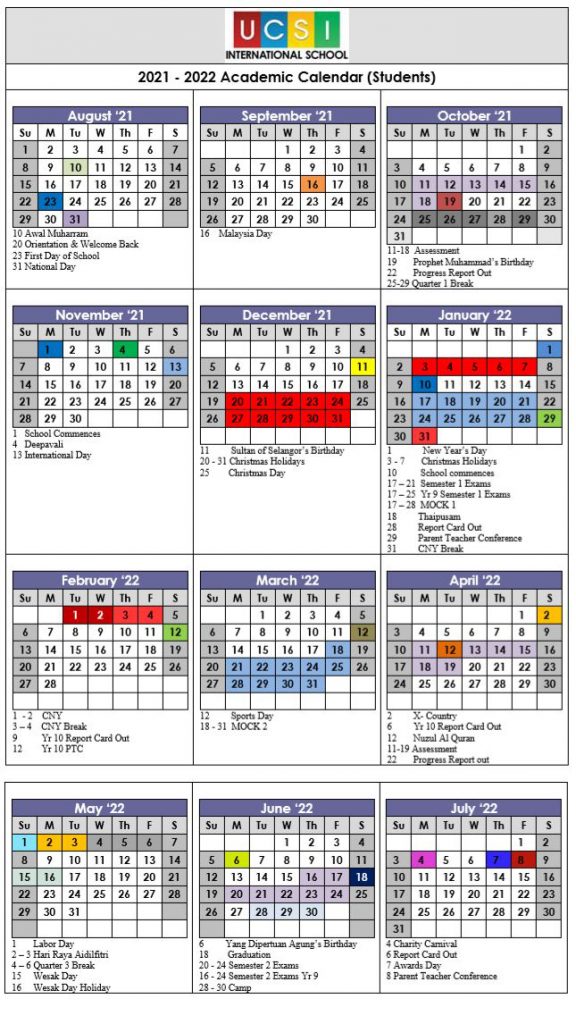 Academic calendar iium